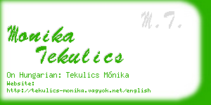 monika tekulics business card